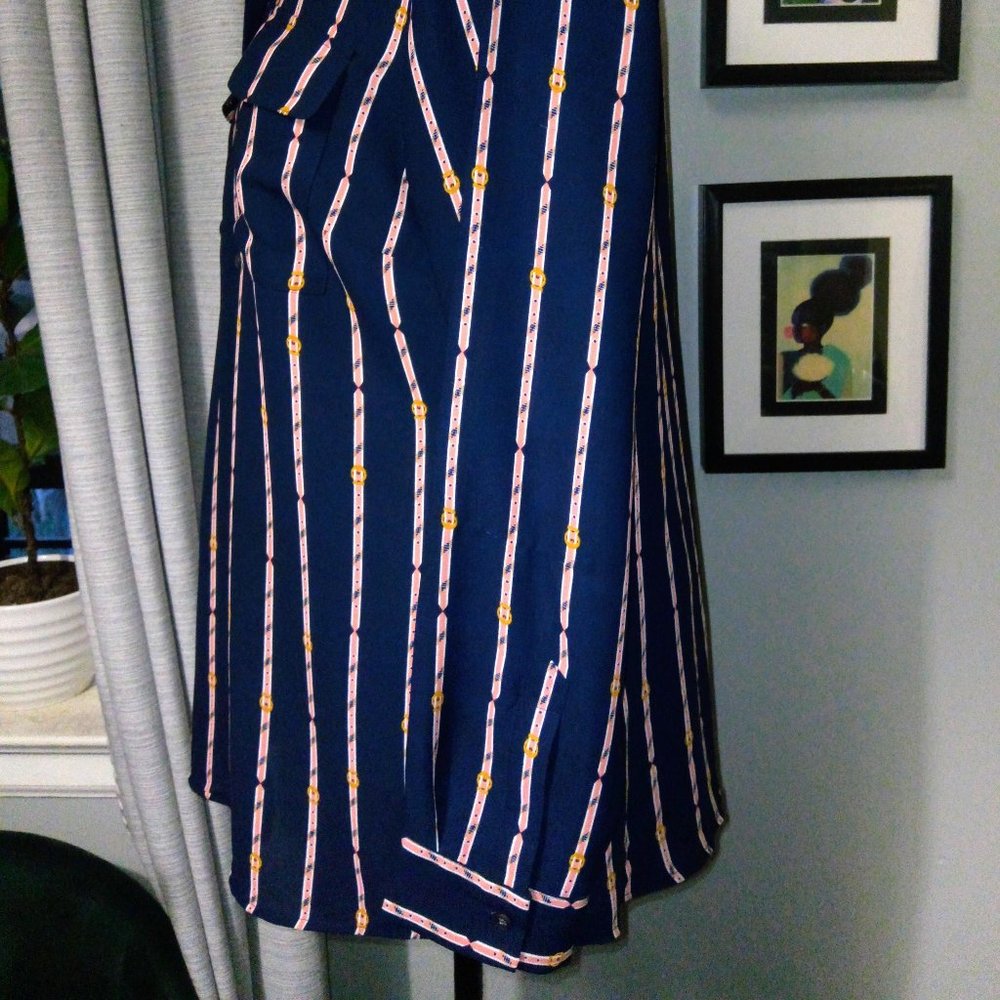 Natuical Striped Collared Blouse by Charter Club Sz Large NWT - Picture 8 of 15